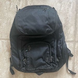 Large Embark Black Backpack with Adjustable Straps and Lots of Zip Up Pockets